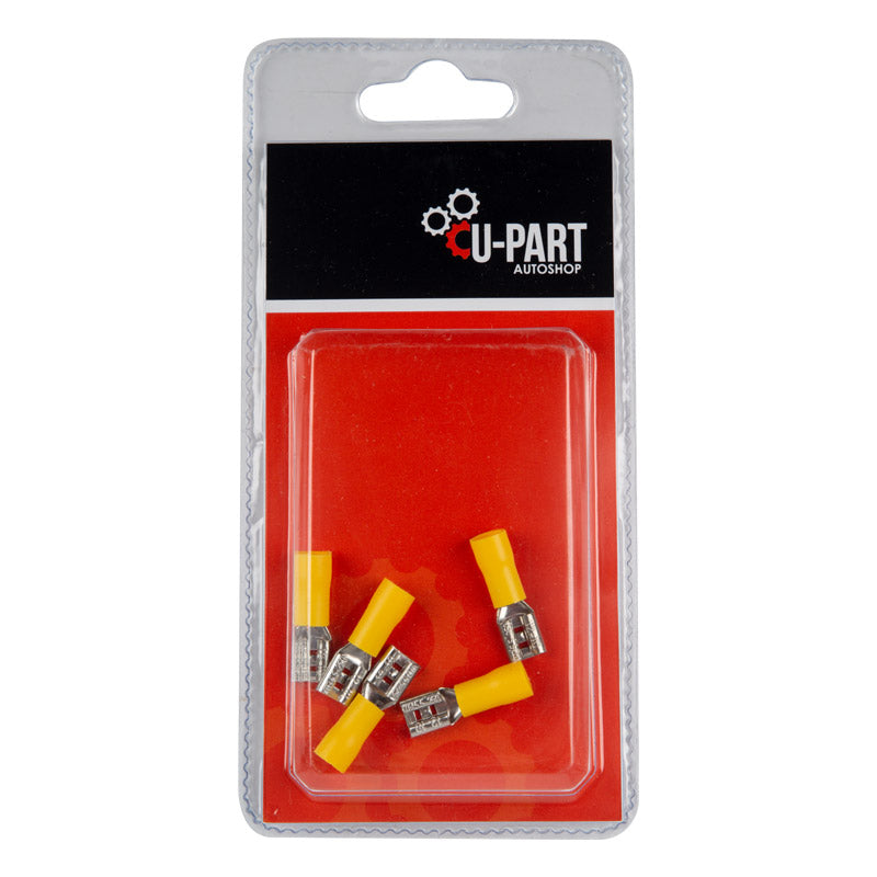 U Part Terminal Yellow Female Rec Push On 4.0 6.0 M