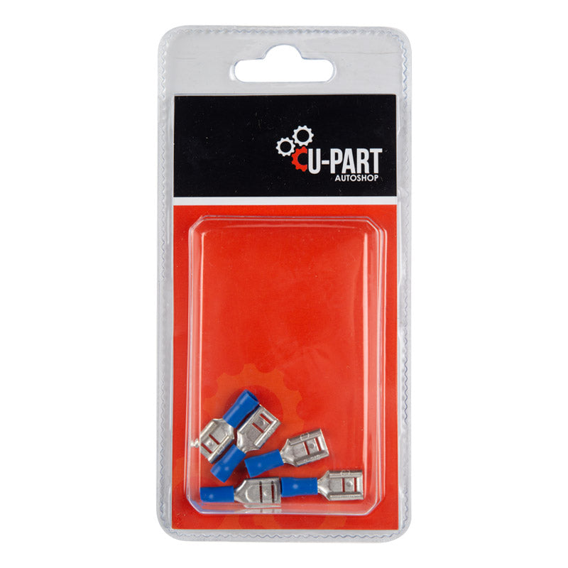 U Part Terminal Blue Female Rec Push On 1.5 2.5 Mm