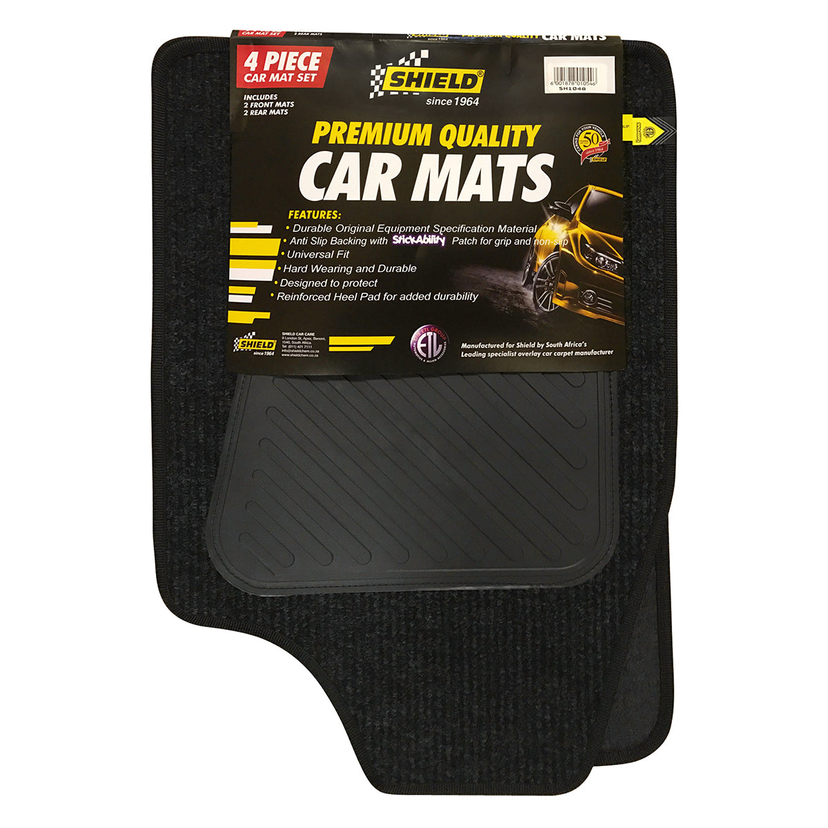 Shield Carpet Universal Std Ribbed 4 Piece Sh1048