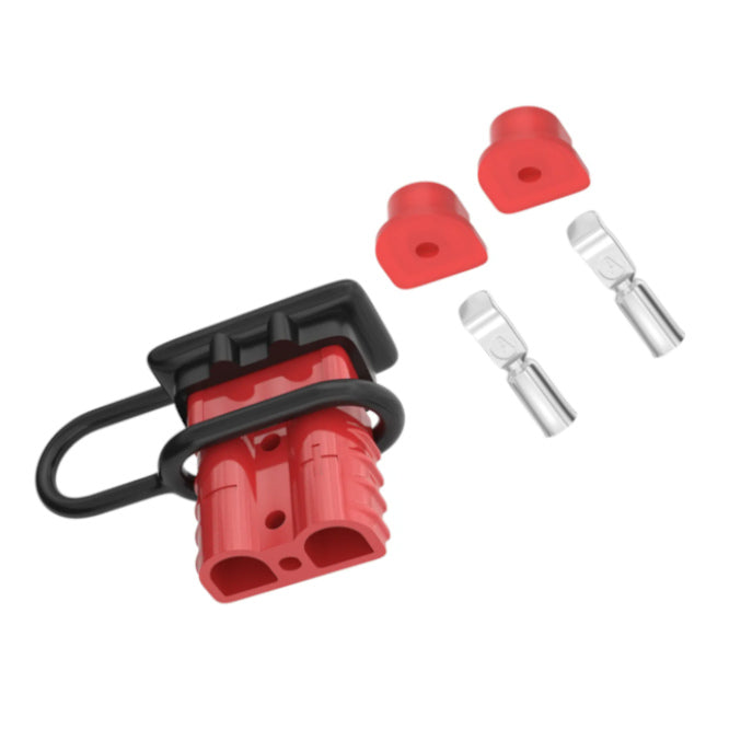Plug Housing Connector 2 W 50 A Red Kit Terminals & Cover Sy 50 A Red