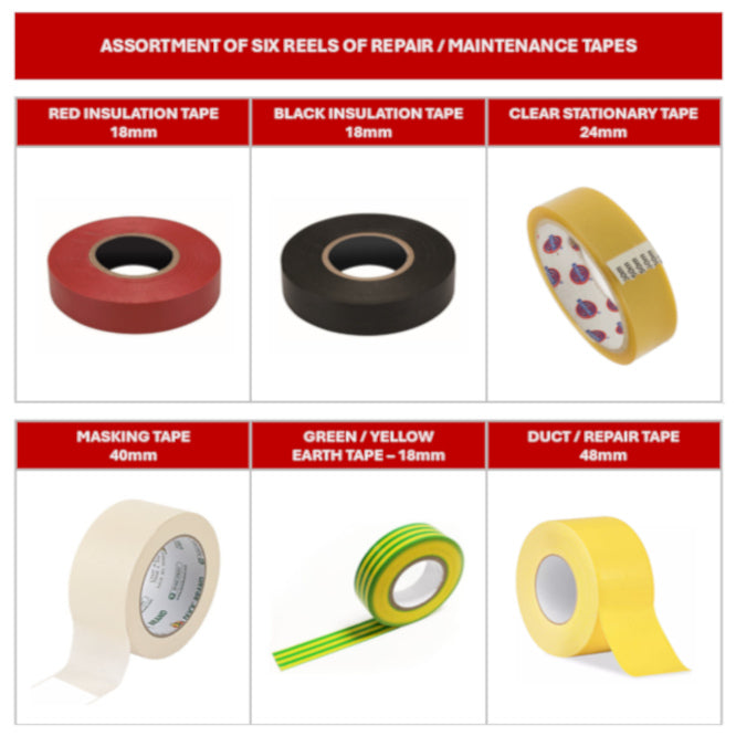 Assortment Of Six Reels Of Repair / Maintenance Tapes As It 1 01