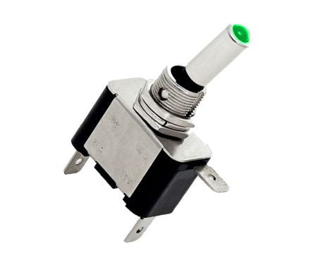 Toggle Switch Spst Iluminated Gr 12 V Led 20 A Asw 07 D Gr