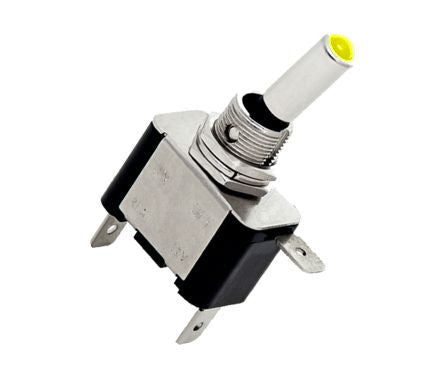 Mini Toogle Switch Spst Iluminated Yl 12 V Led 20 A Asw 07 D Yl