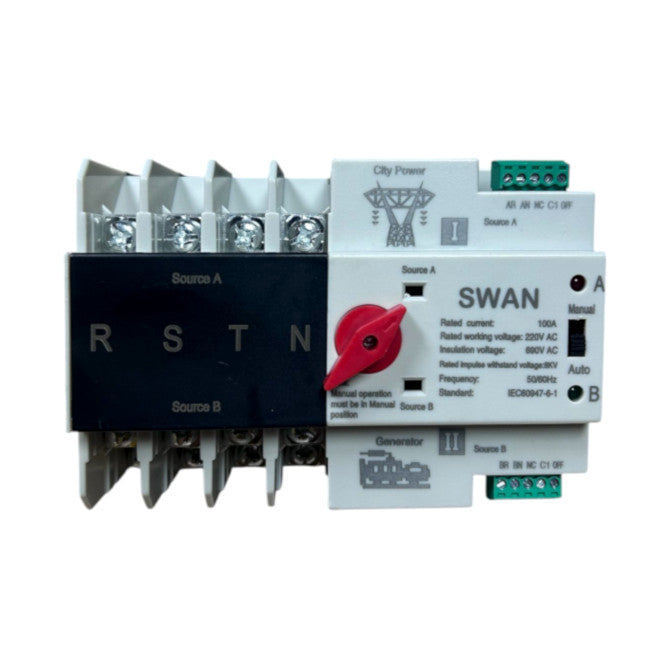 Motorised Change Over Switch 100 A 4 P Ats Qt 100 A 4 P