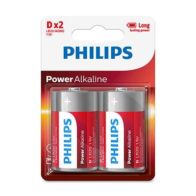 Philips Power Alkaline Lr20 D Batteries 15 V 2 Pack - Livestainable.co.za