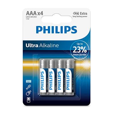 Philips Ultra Alkaline Aaa Batteries 1.5 V 4 Pack - Livestainable.co.za