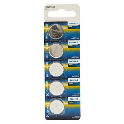 Philips Cr2016 Lithium Coin Battery 3 V 5 Blister - Livestainable.co.za