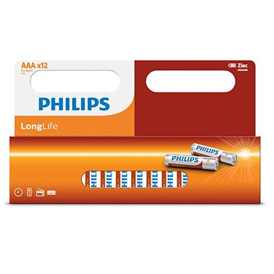 Philips Longlife Zinc Aa Batteries 1.5 V 12 Pack Window - Livestainable.co.za