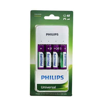 Philips Universal Ni Mh Charger & 4 Aa Batteries Charges Aa & Aaa - Livestainable.co.za