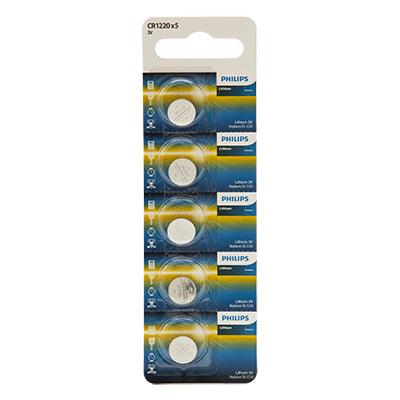 Philips Cr1220 Lithium Coin Battery 3 V 5 Blister - Livestainable.co.za