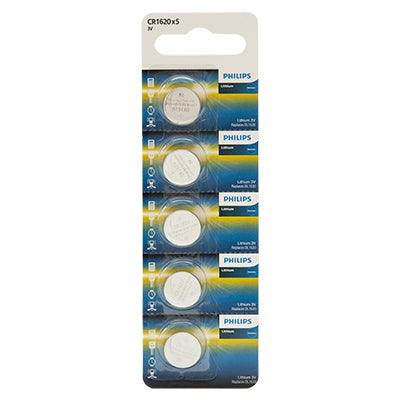 Philips Cr1620 Lithium Coin Battery 3 V 5 Blister - Livestainable.co.za