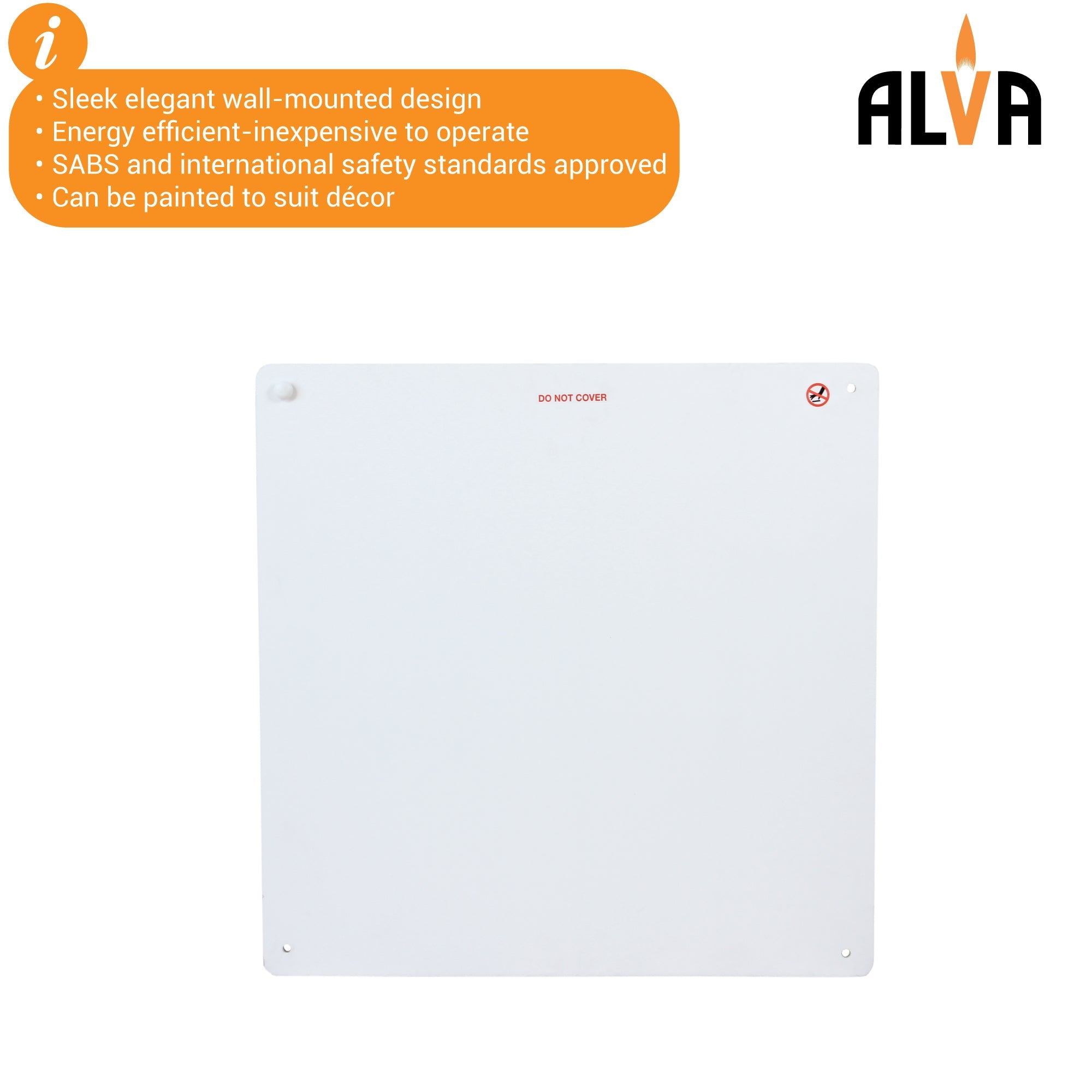 Wall Panel Electric Heater 60x60cm Infrared