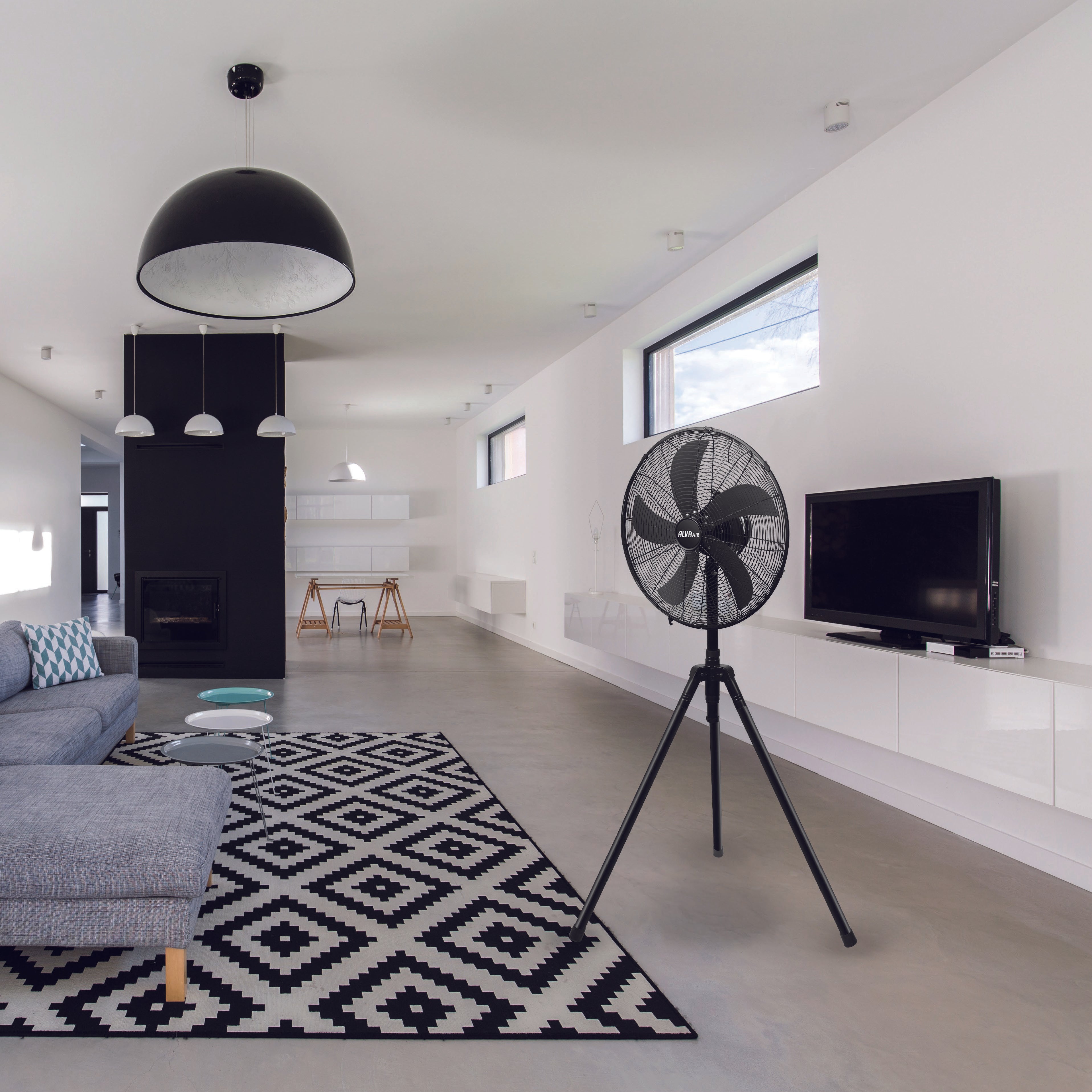 40cm Tripod Fan (Matt Black)