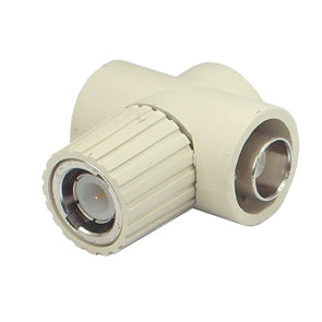 Adapter Bnc Plug To 2 X Bnc Socket Cream T Junction B 712