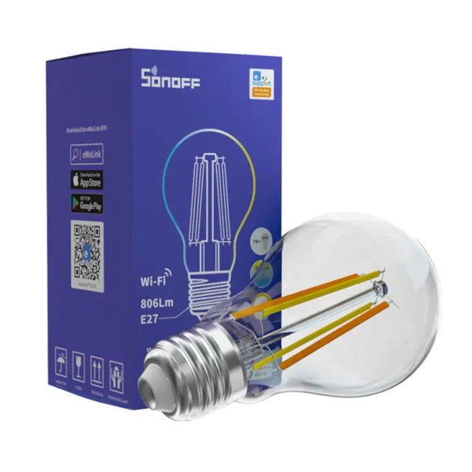 7 W Smart Led Filament Light Bulb 806 Lm 230 Vac E27 Wi Fi B02 F A60