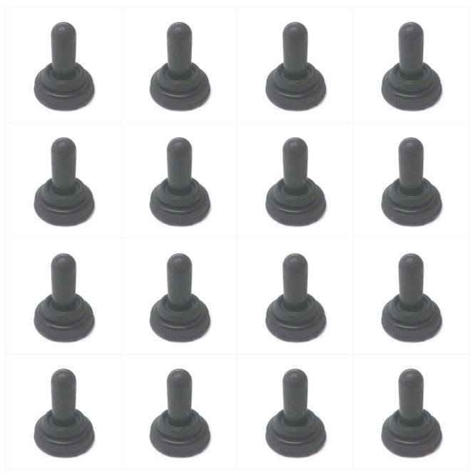 Rubber Boot M12x1.0mm Thread Silver & Black 100/Bag B059 1.0