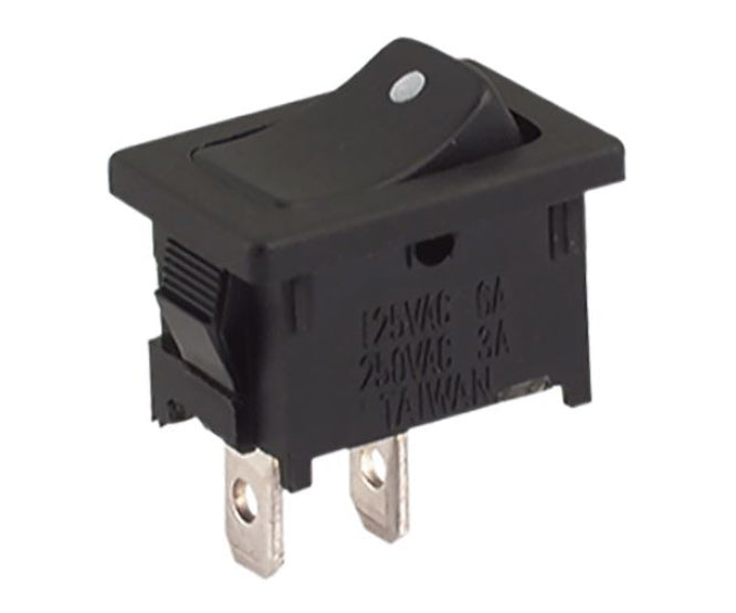 Mini Rocker Switch Spst On Off 6 A 125 V Black 13x19mm B100 G
