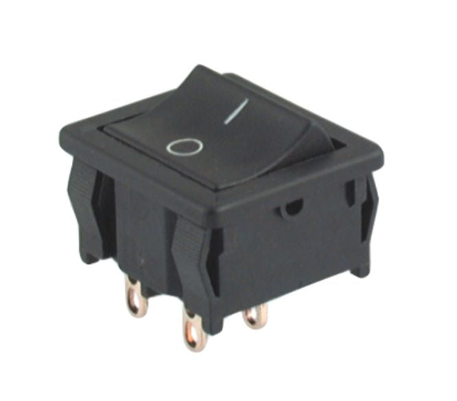 Rocker Switch Dpst 19x22 Bk 6 A Sol B1020