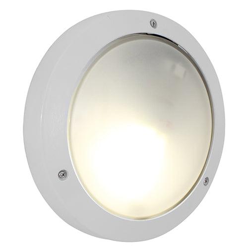 Plain Round Bulkhead 270mm White 1x60w - Livestainable.co.za