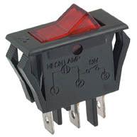 Illuminated Rocker Switch Spst Red 12.8x32 Kcd3 2 101 Nv - Livestainable.co.za