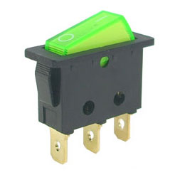 Rocker Switch Spst 10x28 Green Ilu Kcd3 101 N Green