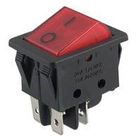 Rocker Switch Dpst 29x22 Red Iluminated B127 A Red - Livestainable.co.za