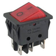 Rocker Switch Dpdt 30x22mm Red Ilummi B127 B Rd