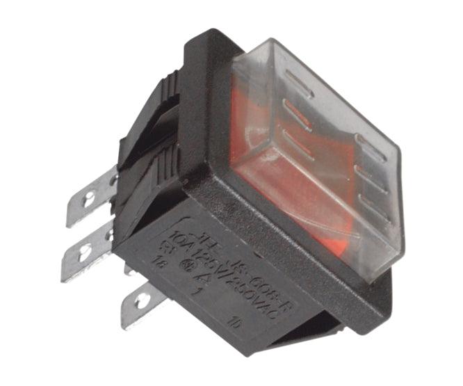 Rocker Switch Dpst 27x22mm Red Cover Supplied Lose B12912 Red Cover - Livestainable.co.za