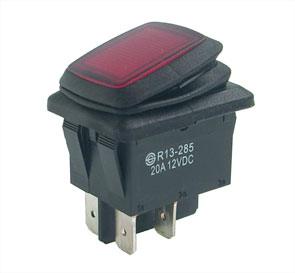 Rocker Switch 12 V Ill Rd Led Dpst 6.3mm Term On Off R13 285 Rd 12 Vdc - Livestainable.co.za