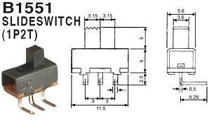 Slide Switch Spdt R/A Pcb Sub Mini 11.5x5.6x10mm B1551 - Livestainable.co.za