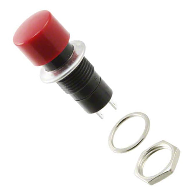 Push Button Mushr Switch N.O. Spst 3 A Red Solder M12 D=16.5mm L=37.5 B161 B Red