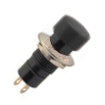 Push Button Mushr Switch N.C. Spst 3 A Black Solder M12 D=16.5mm L=37.5 B161 C Bk
