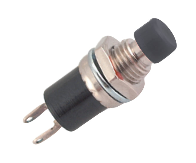 Push Button Switch N.O. Spst 1 A Black Solder M7 Pbs 105 Black