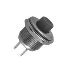 Push Button Switch N.O. Spst Black Solder M12 D=14 B166 Bk - Livestainable.co.za