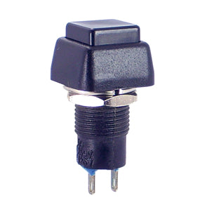 Push Button Sq Switch Latching Spst 3 A Black Solder M12 D=15mm L=30 B168 A Black