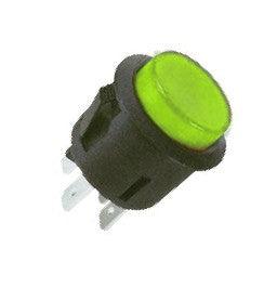 Push Button Switch Dual N.O. Illum Dpst 6 A/250 V Green P/Fit Lug F=23 L=28 B16930 Bf Green - Livestainable.co.za