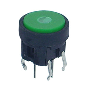 Pcb Tactile Switch Rnd Ill Grn 10 Mm B1737 Abb