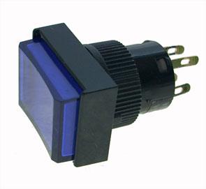 Illumin Push Butt Switch Blue Dpst 250 V 3 A B1857 B Bl (Sqr) - Livestainable.co.za