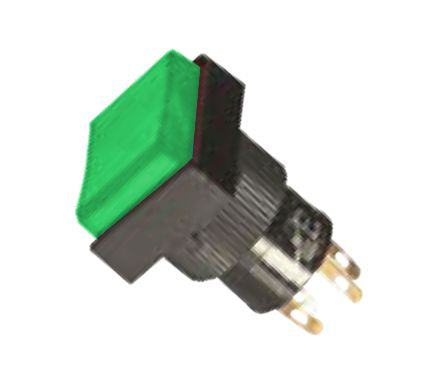 Push Button Sqr Illuminated Green Latch 12 V B1857 D Gr