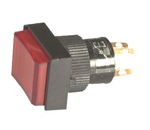 Push Button Switch Latch 15mm Illum. Red B1857 C Rd