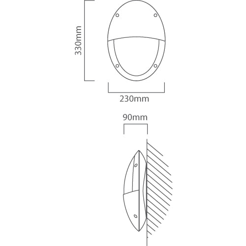 Eurolux Fumagalli Maddi Ve Bulkhead Black Led Max 20w