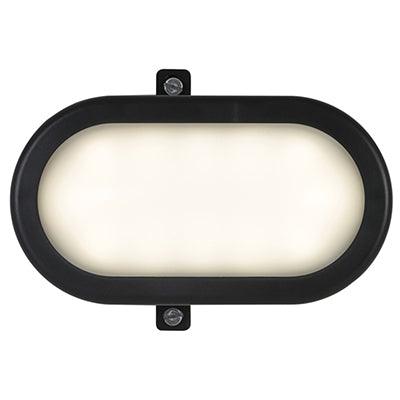 Led Oval Bulkhead 172mm Black 1x6w - Livestainable.co.za