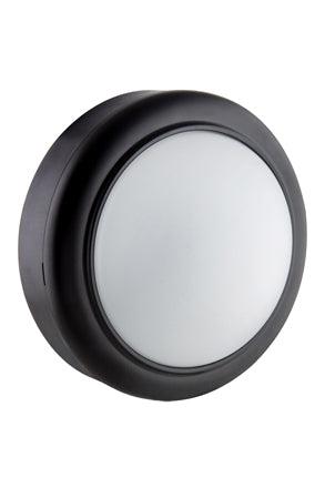 Round Bulkhead 140mm Black Led 1x8w - Livestainable.co.za