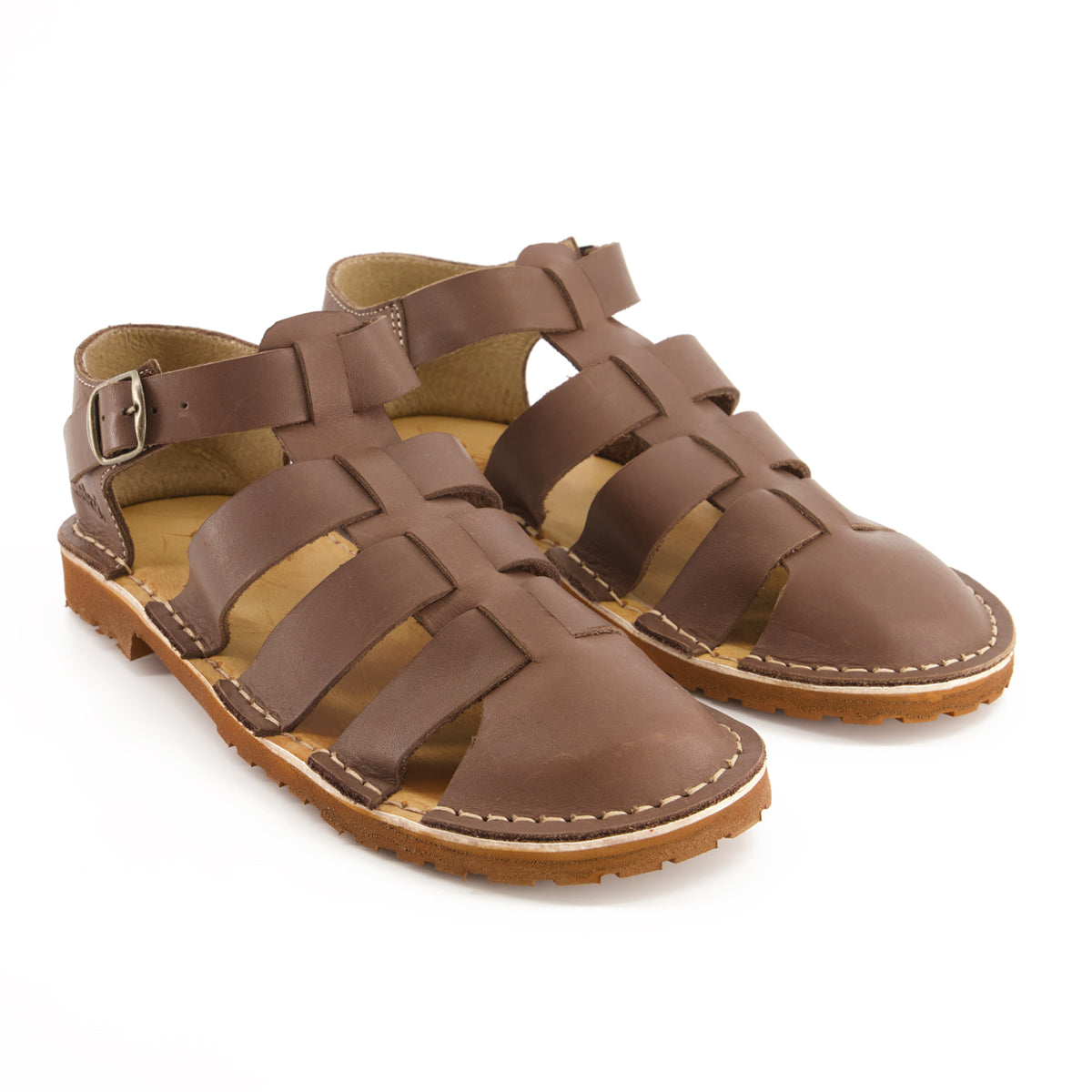 Bata Safari Mens Sandal Close Toe Cognac Size 10