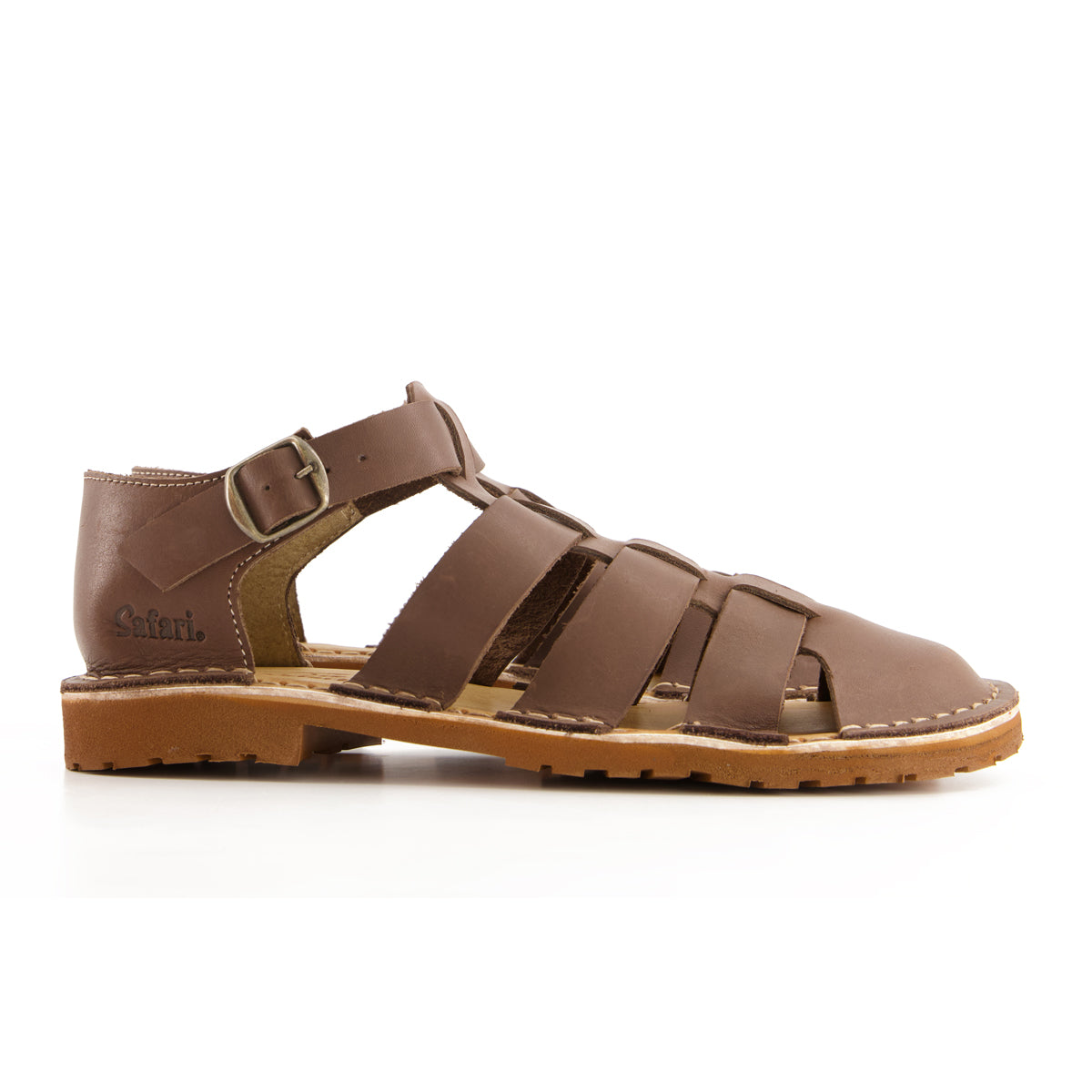 Bata Safari Mens Sandal Close Toe Cognac Size 12