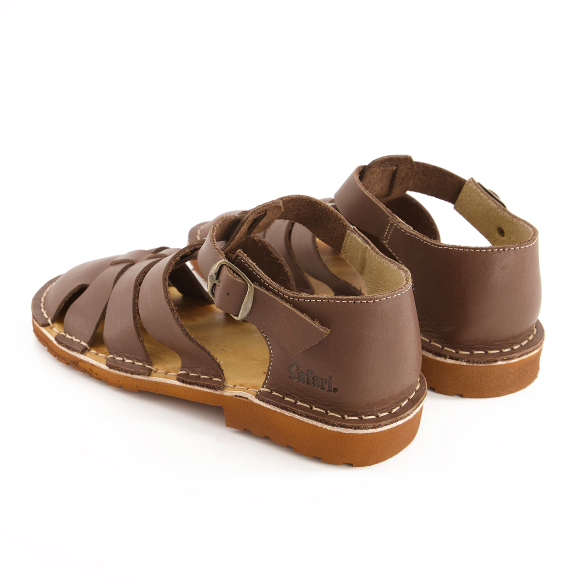Bata Safari Mens Sandal Close Toe Cognac Size 12