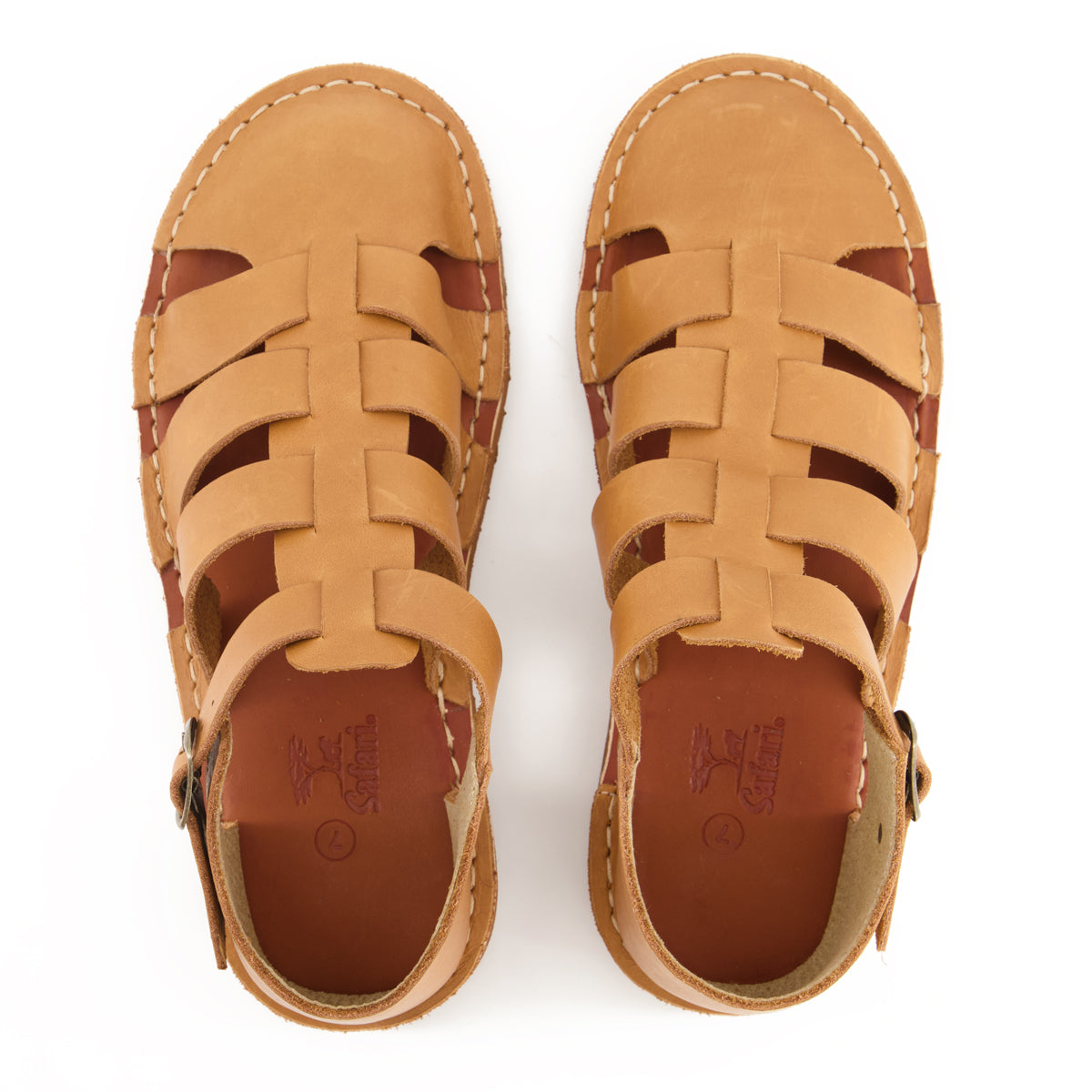 Bata Safari Mens Sandal Close Toe Tan Size 8