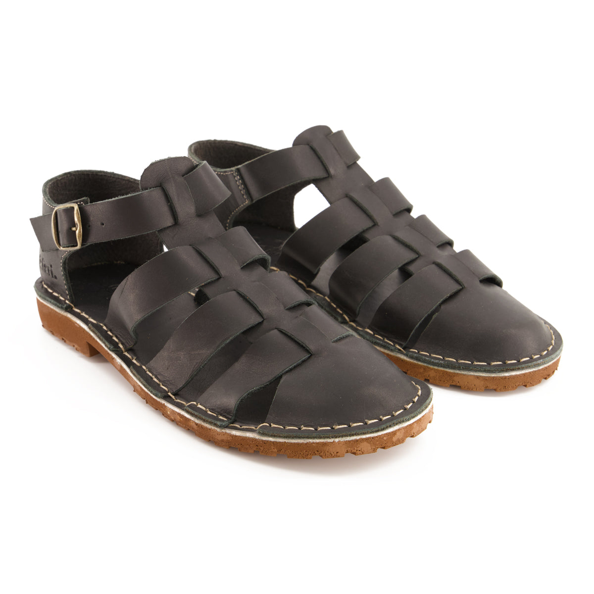 Bata Safari Mens Sandal Close Toe Black Size 10
