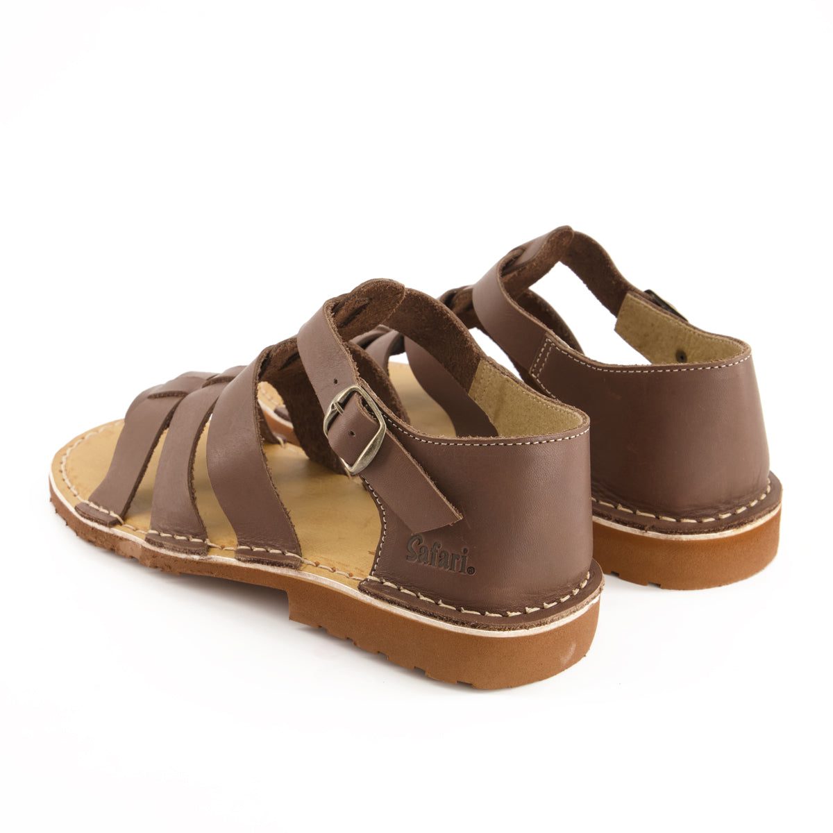 Bata Safari Mens Sandal Open Toe Cognac Size 12