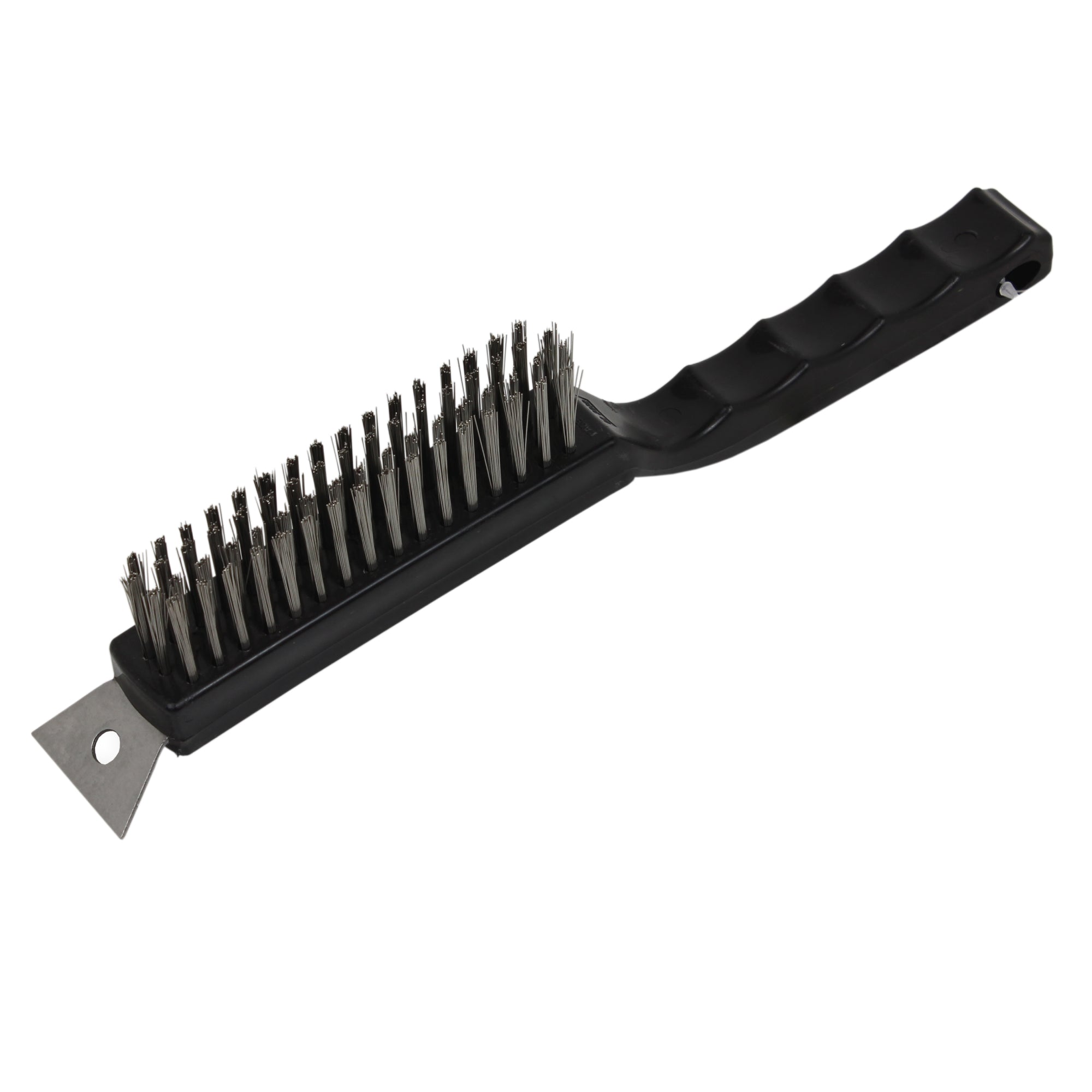 Grill Brush With Stainless Steel Bristles And Scraper
